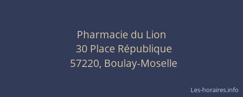 Pharmacie du Lion