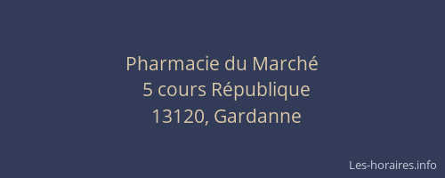 Pharmacie du Marché