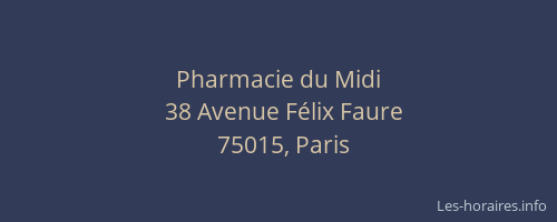 Pharmacie du Midi