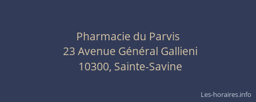 Pharmacie du Parvis