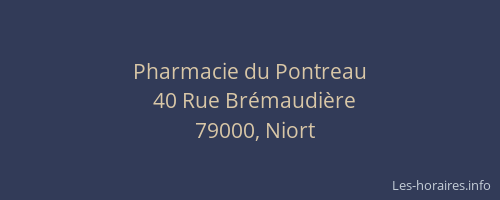 Pharmacie du Pontreau