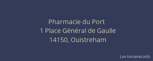 Pharmacie du Port