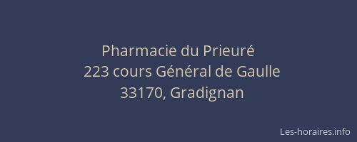 Pharmacie du Prieuré