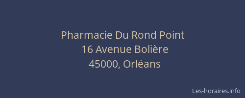 Pharmacie Du Rond Point