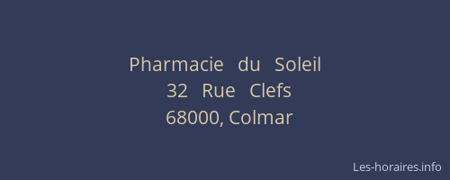 Pharmacie   du   Soleil