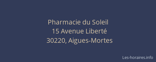 Pharmacie du Soleil