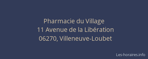 Pharmacie du Village