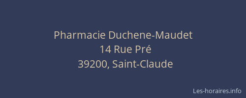 Pharmacie Duchene-Maudet