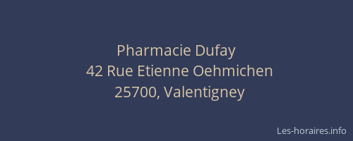 Pharmacie Dufay