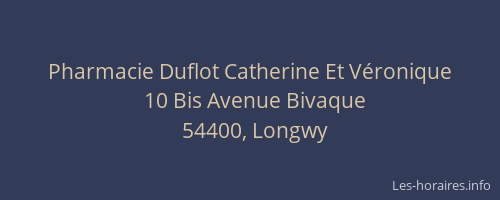 Pharmacie Duflot Catherine Et Véronique