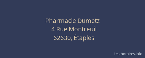 Pharmacie Dumetz
