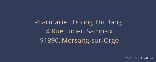 Pharmacie - Duong Thi-Bang