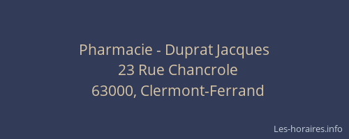 Pharmacie - Duprat Jacques