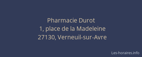 Pharmacie Durot