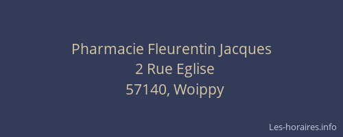 Pharmacie Fleurentin Jacques