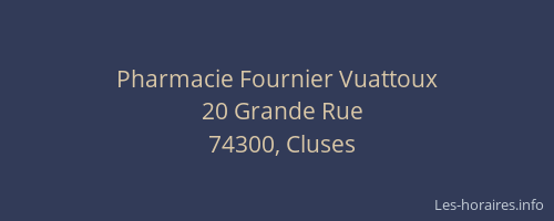 Pharmacie Fournier Vuattoux