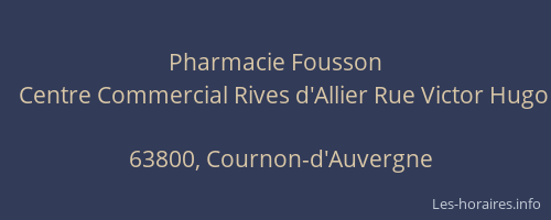 Pharmacie Fousson