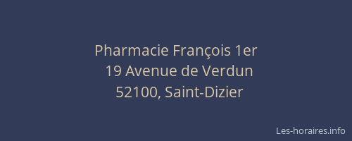 Pharmacie François 1er