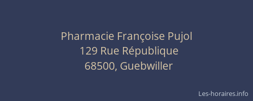 Pharmacie Françoise Pujol