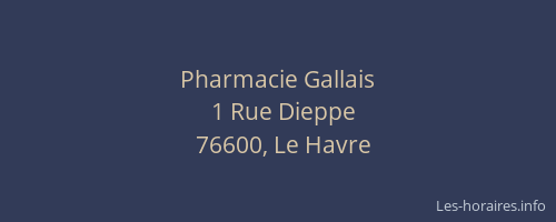 Pharmacie Gallais