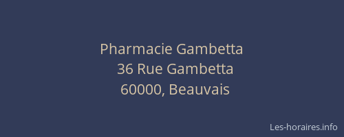 Pharmacie Gambetta