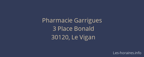 Pharmacie Garrigues