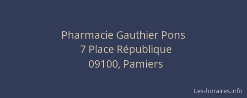 Pharmacie Gauthier Pons