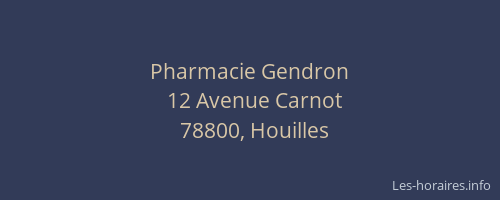 Pharmacie Gendron