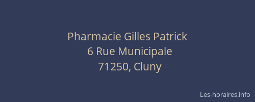 Pharmacie Gilles Patrick