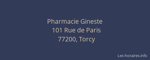 Pharmacie Gineste