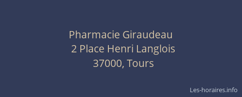 Pharmacie Giraudeau