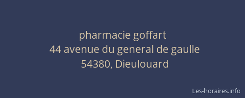 pharmacie goffart