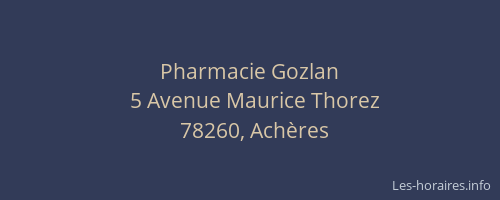 Pharmacie Gozlan