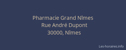 Pharmacie Grand Nîmes
