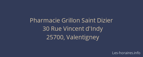 Pharmacie Grillon Saint Dizier