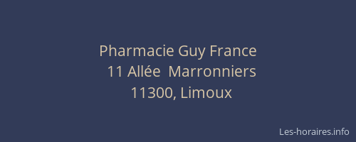 Pharmacie Guy France