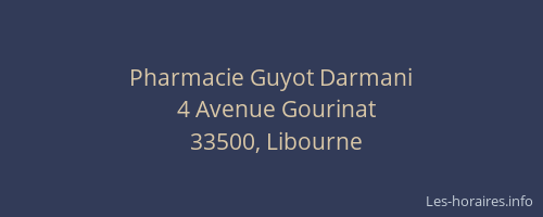 Pharmacie Guyot Darmani