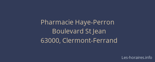 Pharmacie Haye-Perron