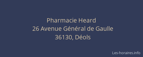 Pharmacie Heard