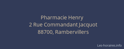 Pharmacie Henry