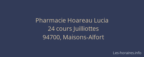 Pharmacie Hoareau Lucia