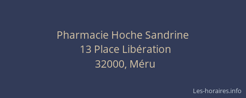 Pharmacie Hoche Sandrine