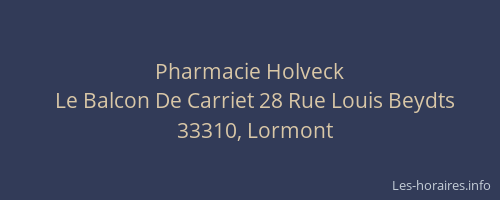 Pharmacie Holveck
