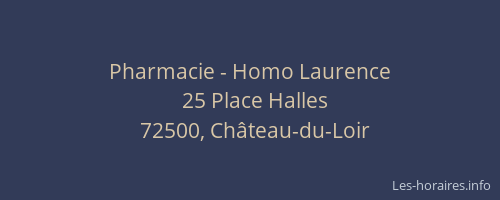 Pharmacie - Homo Laurence