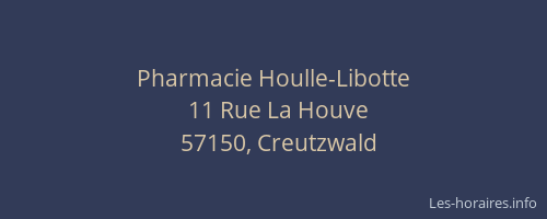 Pharmacie Houlle-Libotte
