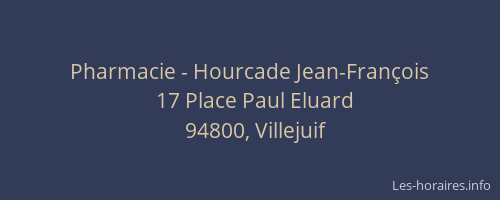 Pharmacie - Hourcade Jean-François