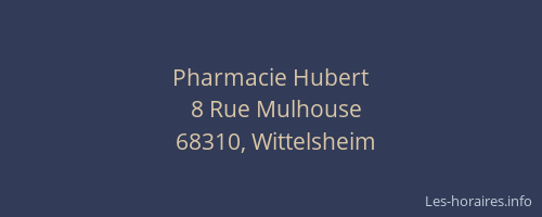 Pharmacie Hubert