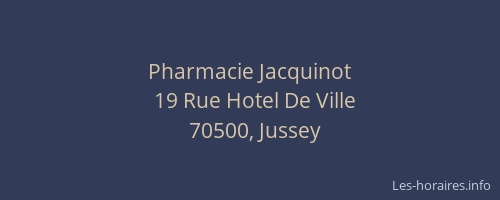 Pharmacie Jacquinot