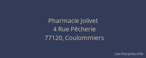 Pharmacie Jolivet