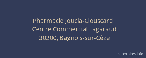 Pharmacie Joucla-Clouscard